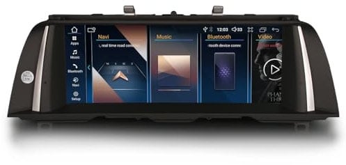 GONFEN Qualcomm 8 Kern Autoradio Für BMW 5er F10/F11 2010-2012 CiC Android 14.0 DAB+ 10,25 IPS Touchscreen Navigation GPS 4GB+64GB CarPlay Android AUTO WiFi 4G DSP USB Bluetooth 5.0 Canbus Idrive SWC