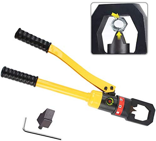 NOALED 10–120 mm² hydraulische Crimpwerkzeuge, manuelle Drahtcrimper, tragbare Zange, Kupfer- und Aluminium-Klemmenpresse, Kabel, Punktcrimper mit Formen (SZY-120) ()