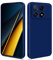 HSP Coque pour Xiaomi Poco X6 Pro 5G [Anti-poussière] étui de Protection en Silicone TPU Premium | Résistant aux Chocs | Protecteur d'écran et de caméra | Housse Ajustement Parfait Mat | Bleu
