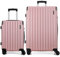 FLIEE Suitcase Set |4 Silent Dual Spinner Wheels |Lightweight Hard Shell Suitcases | TSA 3 Digit Combination Lock | Aluminium Telescopic Handle (Rose, Cabin 20 + Large 28)