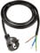 Kabel mit Stecker und Aderendhülsen, Stecker 230V, 16A, 3 Meter, Anschlussleitung mit Schuko Stecker, Anschlusskabel mit Stecker, Schutzkontakt-Zuleitung, Stromkabel mit Aderendhülsen, IP20, Schwarz
