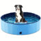 Piscina per cani grandi e piccoli, pieghevole, per cani, vasca da bagno, 80 x 30 cm, stabile, per animali domestici, bambini, antiscivolo, portatile, blu | FOLDIPOOL