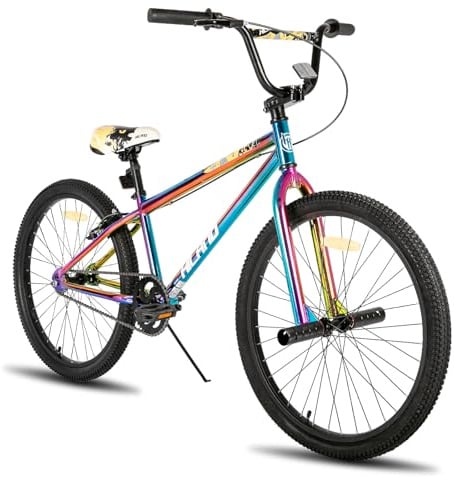 Hiland 26 Zoll BMX Fahrrad für Jungen und Mädchen, Freestyle BMX Fahrrad für Herren Damen Farbenfroh