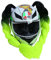 Motorrad Helm ZöPfe, 1 Paare Helm Braids, Helm Pferdeschwanz, Helm Geflochtener Pferdeschwanz, Motorradhelm Braids, Pferdeschwanz Perücke, für Motorrad, Ombre Schwarz bis Grün