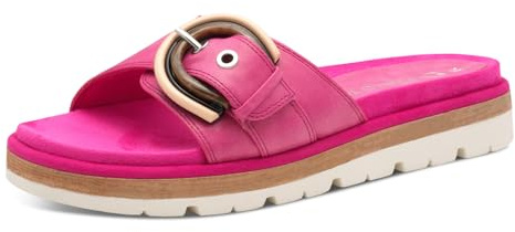 Marco Tozzi Damen Pantoletten mit Schnalle Sommer