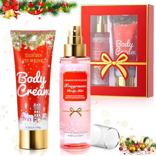 WEILAOK Geschenkset Frauen Weihnachten, Körperpflege Set Damen, Geschenkset Weihnachten, Pflegeset Damen Geschenkset Enthält Body Moisturizer, Körperlotion, Christmas Gifts for Women