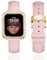 BINLUN Leather Strap Compatible with Apple Watch 45mm 44mm 41mm 40mm Women Leather Band with Glitter Diamond Rhinestone Case Compatible with iWatch Series 9/8/7/SE2/SE/6/5/4（45mm, Pink）