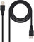 Brightium Cable USB 2.0 tipo A macho a tipo A hembra en color negro, longitud de 3.0 metros, ideal para extender conexiones entre dispositivos compatibles.