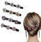 4 Pièces Barrette à Cheveux Latérale à Trois Fleurs, Pince À Cheveux pour Femmes Accessoires De Cheveux Cadeau, Pinces à Cheveux Tressées en Pierre de Cristal Etincelante
