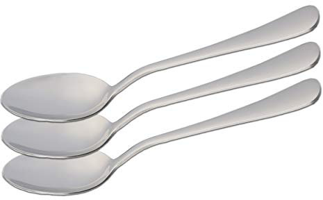 Juego de 3 Cucharas Soperas de Acero Inoxidable 20 x 4,4 cm, Alta Durabilidad y Aptas para Lavavajillas