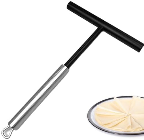 leersao Crepes Verteiler 19.5 cm,1 Stück Hochwertiger Crepes Maker Zubehör Teigverteiler Zuhause Küche Kochen Backwerkzeuge für Pfannkuchen Crepeteig Oder Palatschinken,Spülmaschinengeeignet