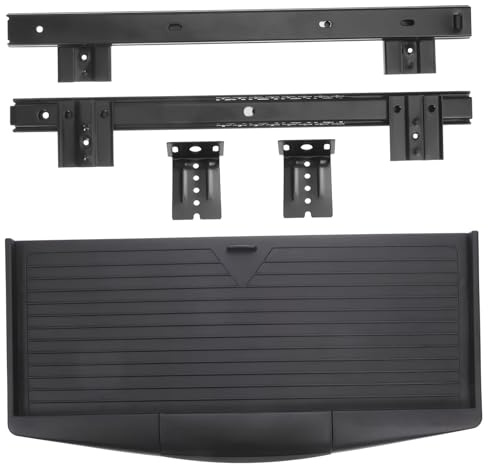 HOUDERCO Tastaturauszug unter Schreibtisch Ausziehbare Tastaturschublade für Büro und Tischorganisation Schwarz Leicht Platzsparend aus Pp Aluminiumlegierung