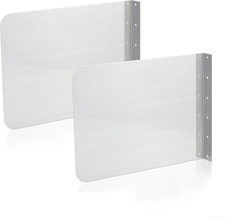 2 Stück Edelstahl für Waschbecken Spritzschutz Set Wandmontage mit Schrauben für Bad und Küche (groß)