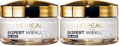 L'Oreal Paris Face Care Caring Paris Alter 60+ Anti-Faltcreme für die Nacht, modelliert Gesichtskontur und Ernährung, 50 ml (Packung mit 2)
