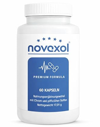 Novexol Kapseln – Nahrungsergänzungsmittel mit Chrom & Pflanzenextrakten – Premium Formel – 60 Kapseln (1)