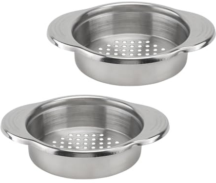 WOFASHPURET 2 Pièces Passoires Métalliques pour Boîtes de Conserve en Acier Inoxydable 304, Résistantes la Corrosion, Légères et Faciles à Utiliser pour Filtrer L'eau des Aliments