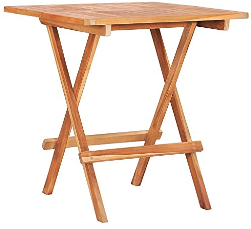 3-TLG. Bistro-Set klappbar aus massivem Teakholz für Garten, Terrasse oder Esszimmer, Tisch und Stühle aus extrem starkem Teak, künstlich getrocknet und fein geschliffen,