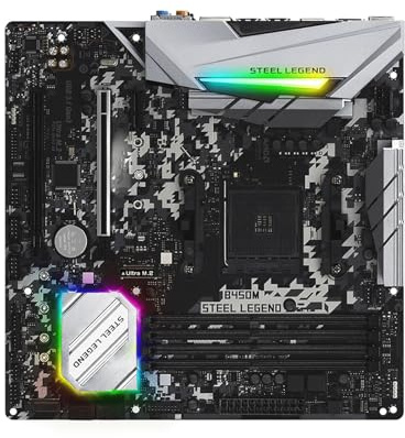 Motherboard Fit For ASRock B450M Steel Legend Motherboard Support R9 5950X R7 5800X3D 5700X R5 5600X 5600G CPU 4xDDR4 3200Mhz 128GB 2xM.2 HDMI ATX