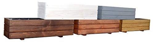 KENA D-6 Garden Holz Pflanzkasten Höchste Qualität Länge 60/90 cm (Länge 90 cm, Nuss)