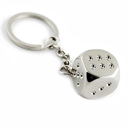 UOOOM 3D-Würfel-Schlüsselanhänger Metall, Zinklegierung, Schlüsselanhänger Würfel, Schlüssel Anhänger