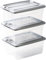Iris Ohyama Aufbewahrungsboxen mit Deckel, 15L, 3er-Set, Silber, Sicherer Verschluss, Stapelbar, Griffe, Schlafzimmer, Schrank, Büro, Organisation, BPA-freies Plastik, Ordnungsboxen, NTB-15