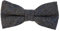 DonDon Herren Fliege 12 x 6 cm kariert gebunden und stufenlos justierbar aus Baumwolle im Tweed Style dunkelgrau-blau