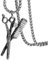 Cupimatch Neuheit Herren Kette mit Anhänger Schere Kamm 56cm Halskette Zirkonia Edelstahl Schmuck, Silber
