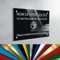 Plaque Professionnelle Troglass Clear - Plaque Gravée À Personnaliser 30 x 20 cm – 13 Couleurs (fond Noir)