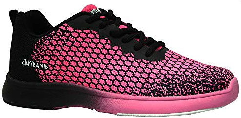 Pyramid Women's Path Lite Seamless Mesh Bowling Shoes - Black/Hot Pink Size 8.5