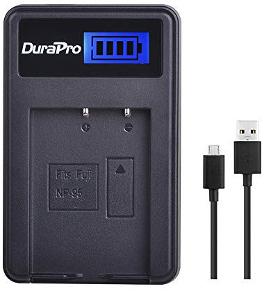 DuraPro LCD USB Battery Charger for Fuji NP 95 NP-95 Battery; Fuji Finexpix F30, F30 Zoom, F31, F31 fd, F31fd, Real 3D W1, X100, X100s, X-S1 Batteries