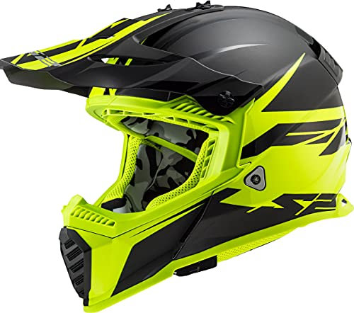 LS2, Motocrosshelm FAST EVO ROAR schwarz matt gelb, L