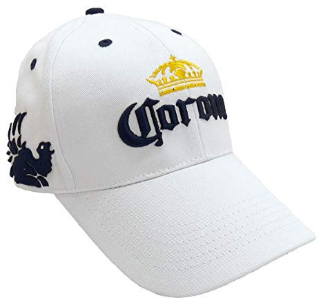 Calhoun Corona Extra Crown Logo Adjustable Baseball Cap White, Weiss/opulenter Garten, Einheitsgröße
