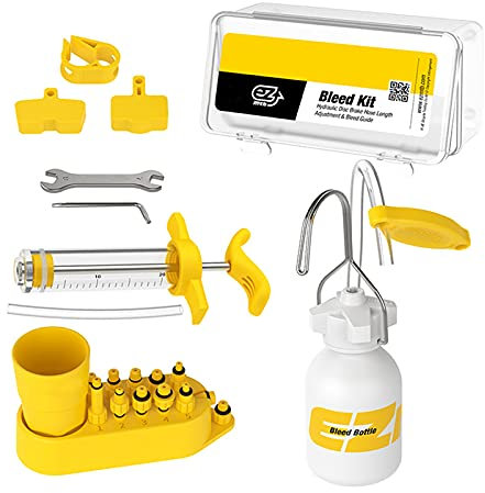 Bremsenentlüftungsset, hydraulische Scheibenbremsen Mineralöl Entlüftungsset für Shimano, Magura, Tektro, SRAM, Serie MTB Bike Professionelle Hydraulische Bremsen Reparaturwerkzeuge mit Tragebox