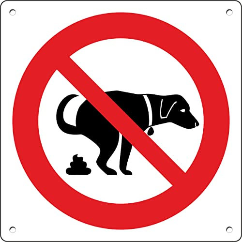 Pubblimania Prohibición de caca de perro | Rótulo rígido de aluminio de 3 mm de espesor (Prohibición de cacaar perros) Cm 20x20