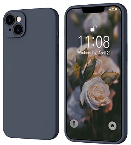 WXX for iPhone 14 Plus Case Liquid Silicone Slim Cover [Shockproof] [Anti-Scratch] [Anti-Drop] [Camera Protection] Designed for iPhone 14 Plus Phone Case 6.7'' Midnight Blue