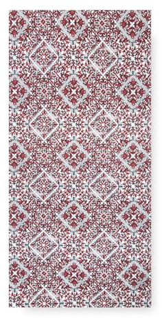 Tex family Tappeto Runner da Cucina Passatoia Antiscivolo MAIOLICA Rosso Made in Italy - Cm. 50x320