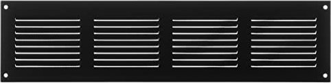 Steinberg14 Griglia di Ventilazione Rettangolare 400x100 mm - Griglie di Aerazione in Metallo Antracite - Serranda di Scarico dell'aria con Zanzariera - Copri Bocchetta Interna a Parete e a Soffitto