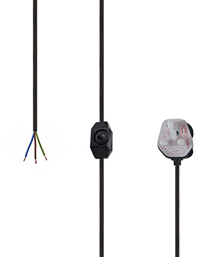 Ceiling Pendant Light Fitting, E27 Lamp Holder Suspended Pendant Light plug in, 4m Fabric Cable Plug in pendant light with Dimmer Switch (Rose gold)