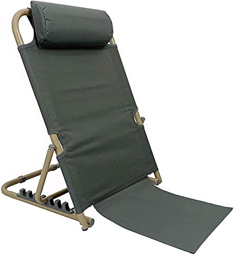 TEmkIn Verstellbare Bettrückenlehne, Bettkeilkissen, Lounge-Stuhl, klappbares Rückenpolster, Knochen, Knochen und Taillenstütze, verstellbare Kissen, Klappstuhl, rostfrei (Farbe: Blau)
