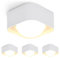 BOYIR 4 Stück LED Aufbaustrahler Deckenstrahler flach LED GX53 6W 230V Deckenleuchte Weiß warmweiß 3000K Aufbauspot Rund Aufbauleuchte Deckenlampe aus Aluminium Deckenspots Ø100x63mm