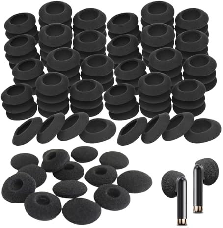 XNIVUIS 200 Stück Schaumstoff Ohrpolster Earpads Ohrstöpsel Ersatzspitzen Ersatz Ohrpolster Ohrhörer Pad Schaum Ohrkissen Ohrstöpsel Kopfhorer Ohrkissen für Kopfhörer Ohrhörer 15-19mm (Schwarz)