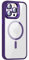Cover Magnetica per iPhone 15 Plus(6.7) Compatibile con MagSafe, Protezione di livello militare, Resistente all'ingiallimento, Retro resistente ai graffi,Trasparente -Viola