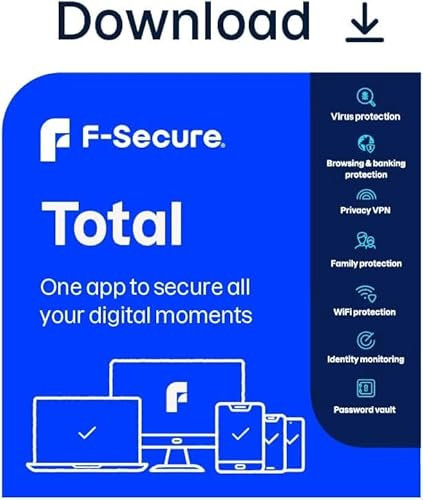F-Secure Total | 1 Year | 5 Devices | PC/Mac/Mobile | Activation Code by email