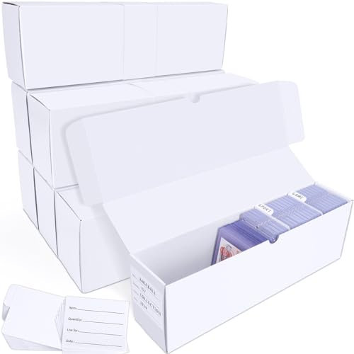 Leyzan Sammelkarten-Aufbewahrungsbox für Toploader und magnetische Kartenhalter, 7 Stück, Aufbewahrungsbox aus Karton mit Trennwänden für TCG/Magic/MTG Organizer und Sammlung, 36,8 cm vertikal