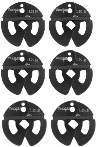 Yes4All 0,6 kg Hantelscheiben 2 Stück/4 Stück/6 Stück – entworfen für Hanteltraining, Mikrobelastung und Körpertraining, C. 0,6 kg (6 Stück)