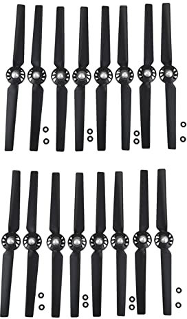 Ficher 16 Stücke Propeller für Yuneec Q500 Typhoon 4 Karat Kamera Drone Teile Schnell Verschluss (Schwarz)