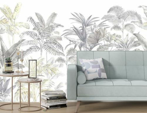 Papier Peint Panoramique Palmiers Tropicales, 356 x 250 cm Papier Peint Jungle Tropical Nature, 3D Soie Grandes Murales XXL Poster pour Salon, Adulte Chambre d'enfants Décoration