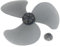 Hoja de ventilador de plástico de repuesto de 3 hojas con cubierta de tuerca para ventilador de pie para el hogar de 16 pulgadas, ventilador de mesa ventilador eléctrico accesorios (negro)