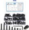 112 Pcs Vis et écrous, M8 Vis Boulons et écrous, Vis et Boulon et Rondelles Set, Vis à Tête Hexagonale, Assortiment Kit, Visserie Boulons Vis à Six Pans Creux à Tête Ronde pour Réparation, Noirs
