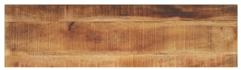 vidaXL Tischplatte, Holzplatte für Esstisch Couchtisch, Massivholzplatte Rustikales Design, Ersatztischplatte, 110x30x2,5cm Rechteckig Raues Massivholz Mango